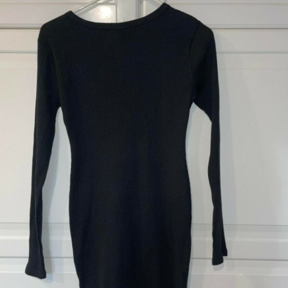 Wild Fable Bodycon Dress Black Embroidered Size S - Picture 4 of 6